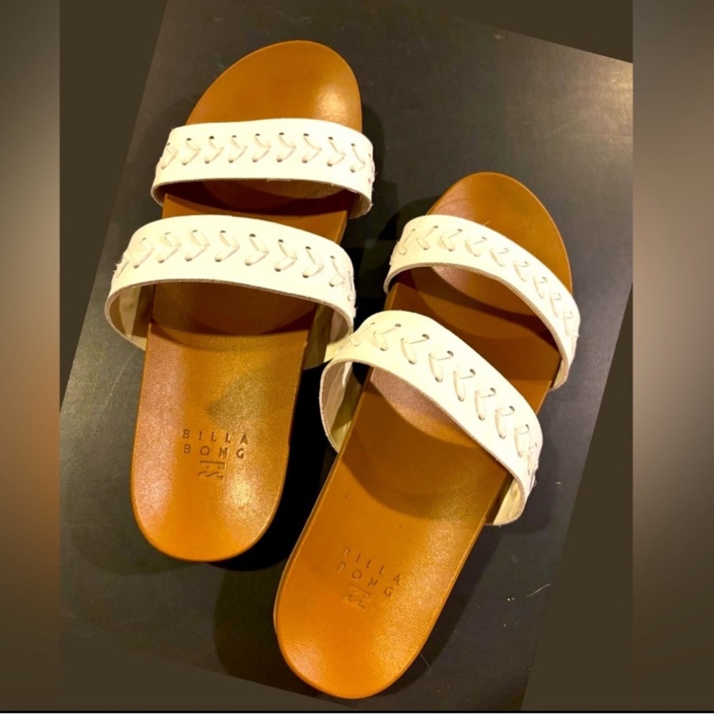 billabong white sandals size 9
